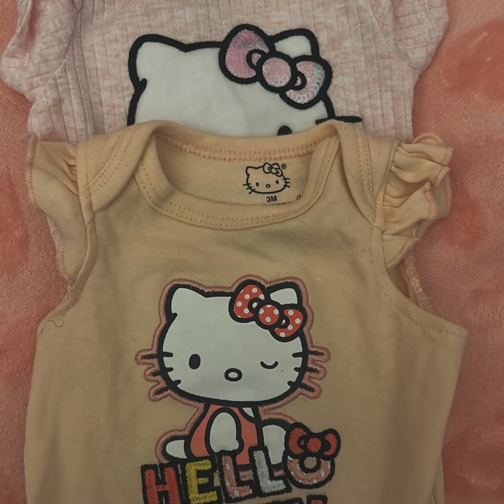Hello Kitty Pink and Peach Bodysuits